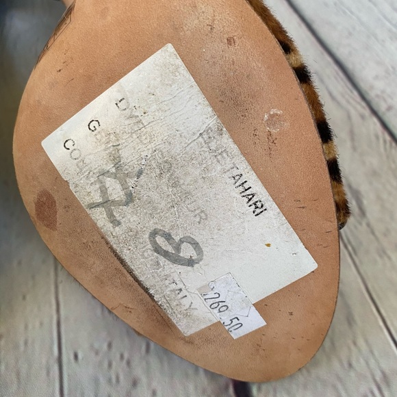 ELIE TAHARI Brown Calf Hair Leopard Print Heels - Picture 7 of 12